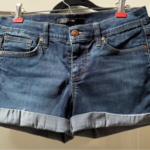 Joe's Jeans Dark Blue Rolled Cuff Denim Shorts